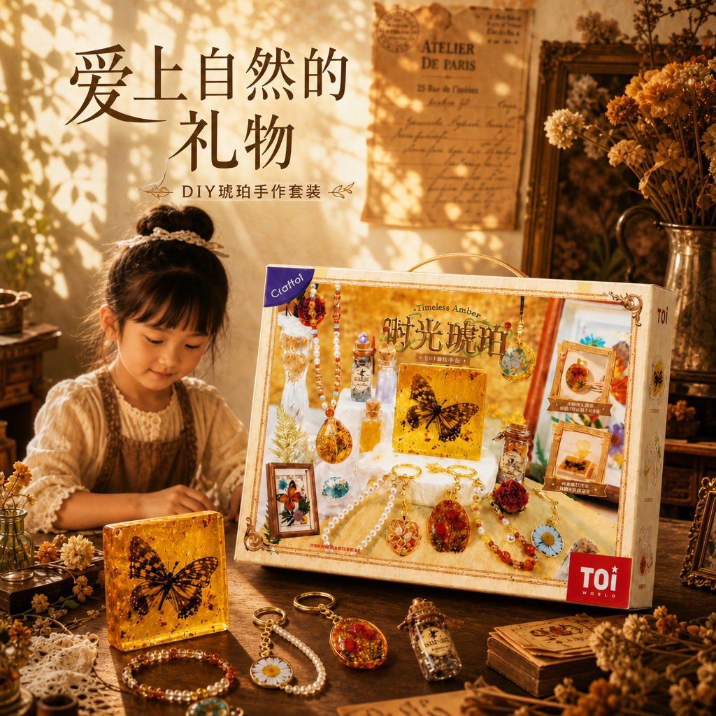 女孩的时光琥珀手工DIY项链套装