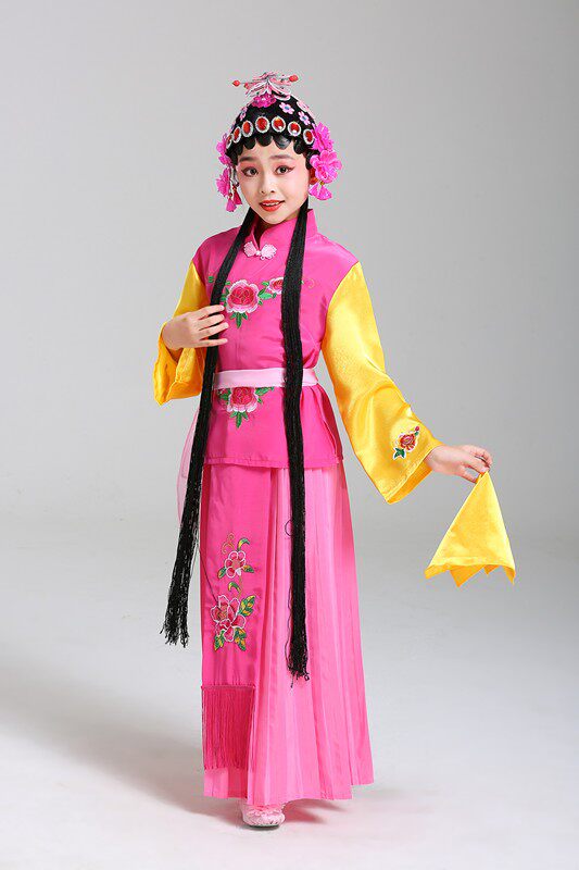 儿童京剧戏服舞蹈演出服小红娘小花旦俏花旦水梨园女童戏曲表演服