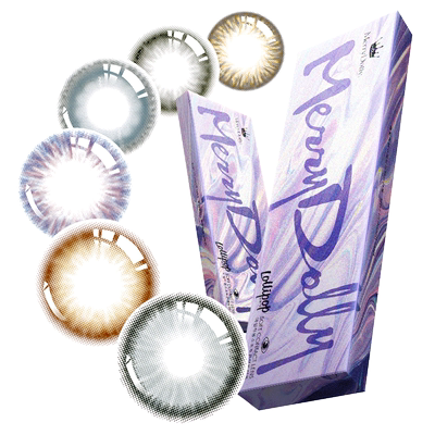 MerryDolly美瞳半年抛盒隐形近视眼镜大小直径非月抛年抛正品官网