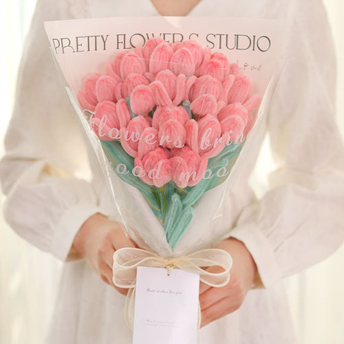 郁金香扭扭棒diy花束仿真花礼物