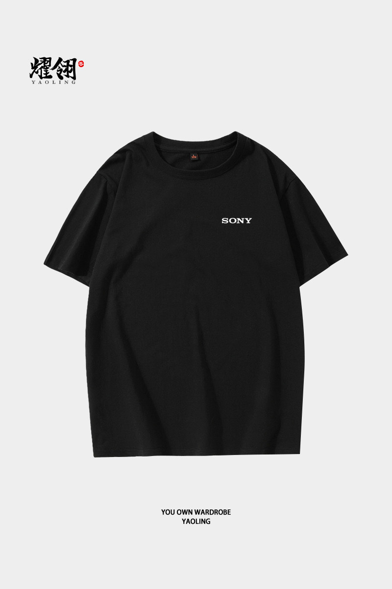新款索尼电子产品专卖店工作服纯棉T恤SONY夏季短袖团体工装定制