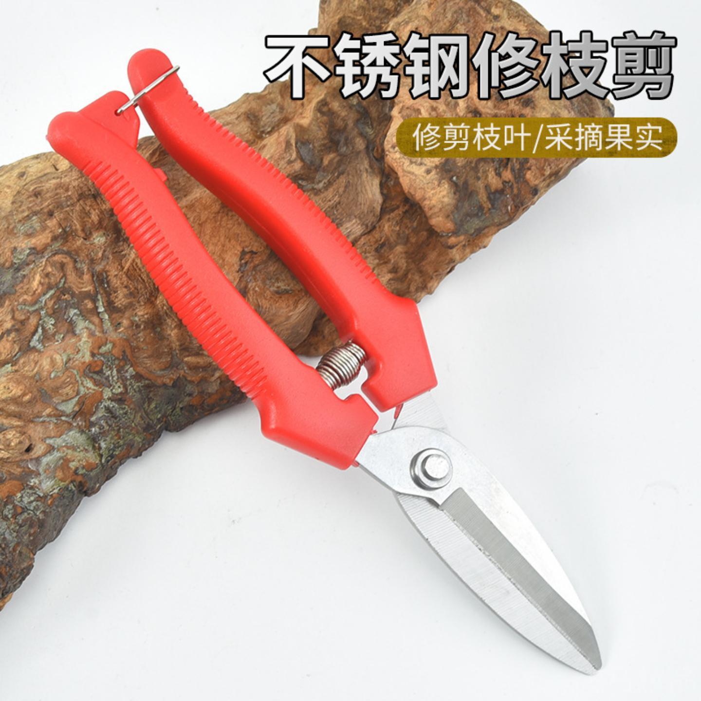 不锈钢户外花园修枝剪刀|直头