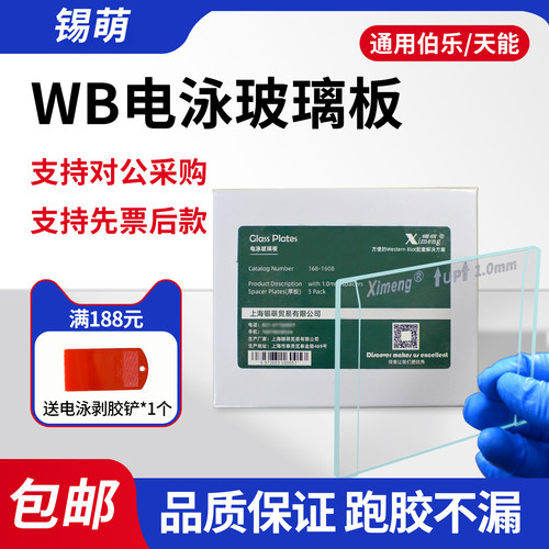 伯乐WB玻璃板跑胶电泳玻璃板短板