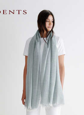 新年礼赠|DENTS轻单纱真丝苏格 羊绒围巾宽版披肩HIGHLAND礼盒
