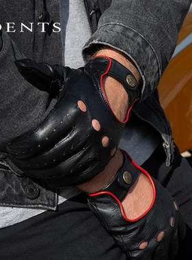 抖森同款|DENTS毛羊皮单里骑行机车防护男士手套 5-1011礼盒