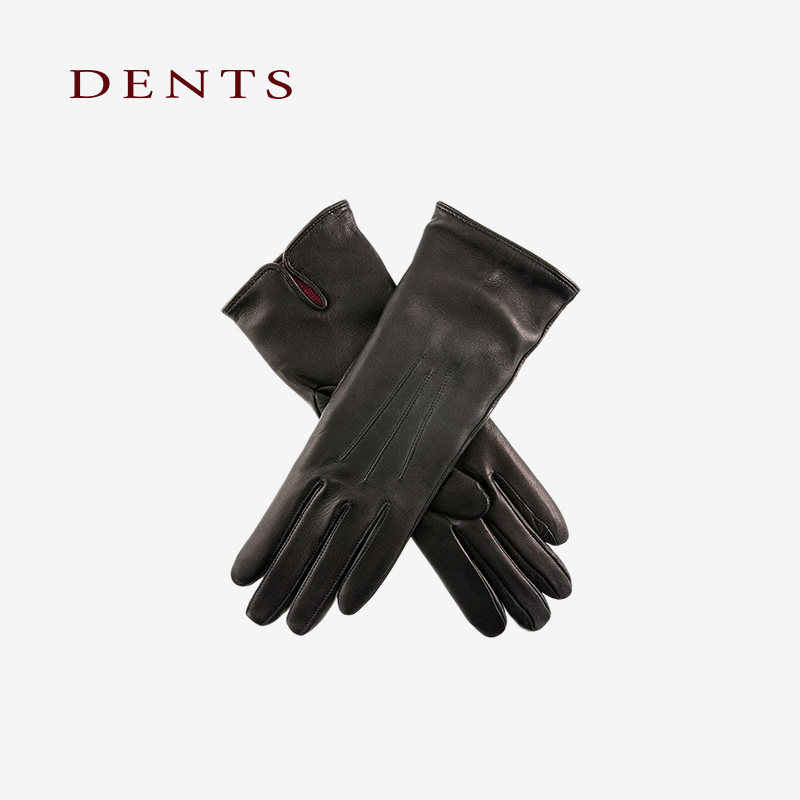 (26秋冬新品)dents女士羊皮羊绒内里保暖柔软手套17-1029礼盒装
