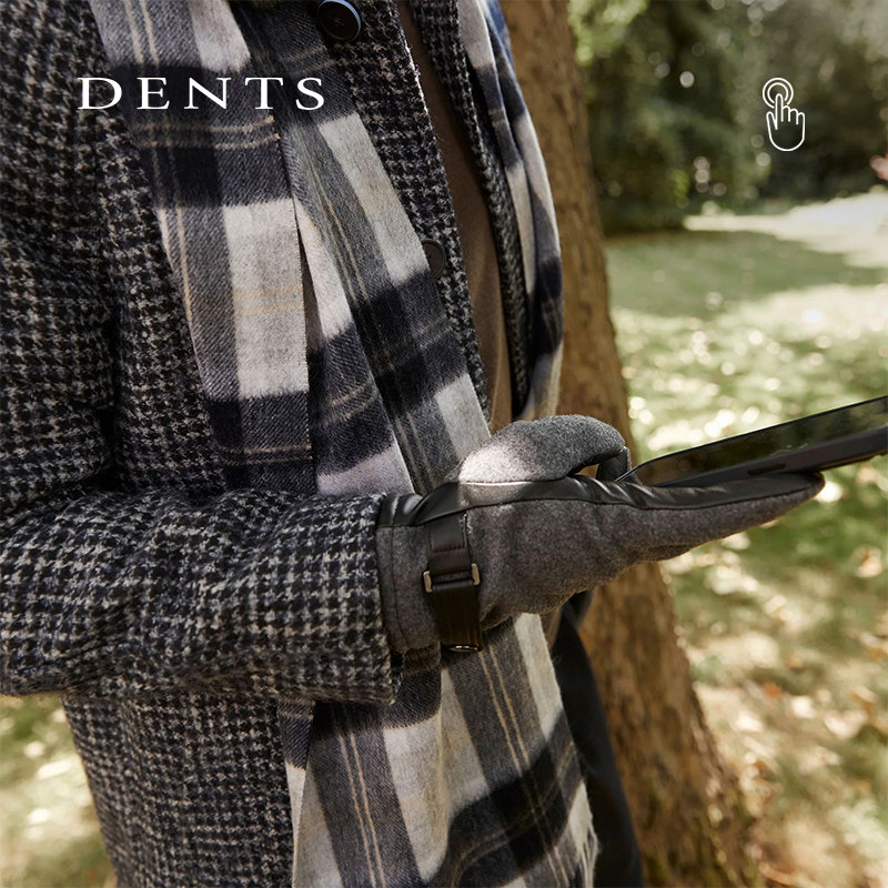 25冬新款DENTS触屏毛羊皮拼色法兰绒可调节保暖男士手套5-9314,服饰配件/皮带/帽子/围巾,手套,淘宝优惠券,粉丝福利购,淘宝优惠卷