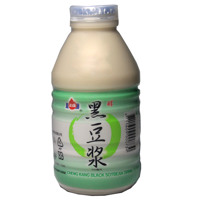 台湾进口 正康原味黑豆奶饮料 营养早餐甜豆浆 330ml 瓶装