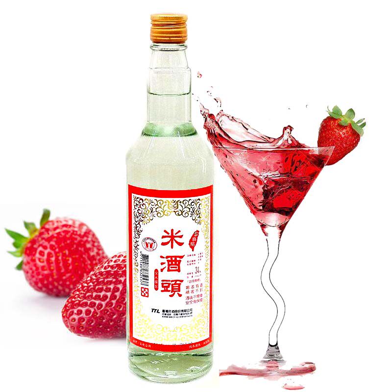 台湾红标米酒头34°度600ml瓶装全米酿 用于自酿杨梅酒草莓果酒等