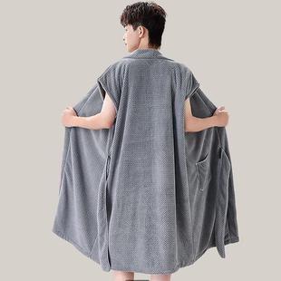 浴巾男士 可穿可裹浴袍家用洗澡比纯棉吸水男女情侣款 成人2025新款
