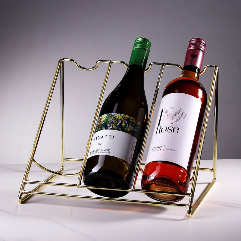创意红酒架摆件酒柜家用斜放葡萄酒架展示架现代装饰轻奢酒瓶架子