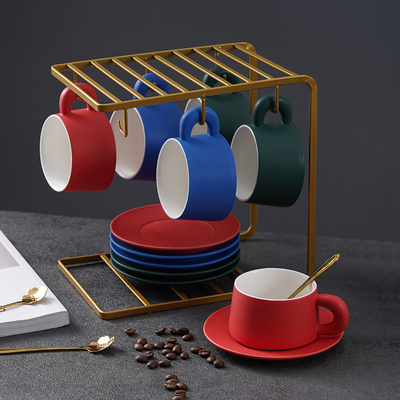 咖啡杯套装欧式小奢华网红高颜值家用陶瓷轻奢下午茶茶具
