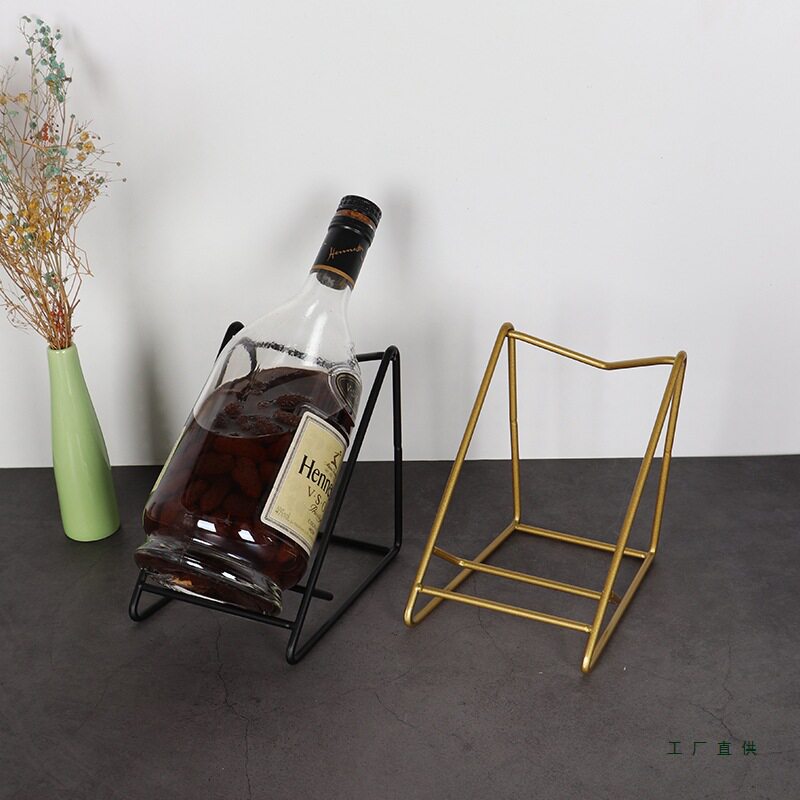 红酒洋酒架摆件家用托架展示架现代轻奢创意酒架子酒瓶架欧式简约