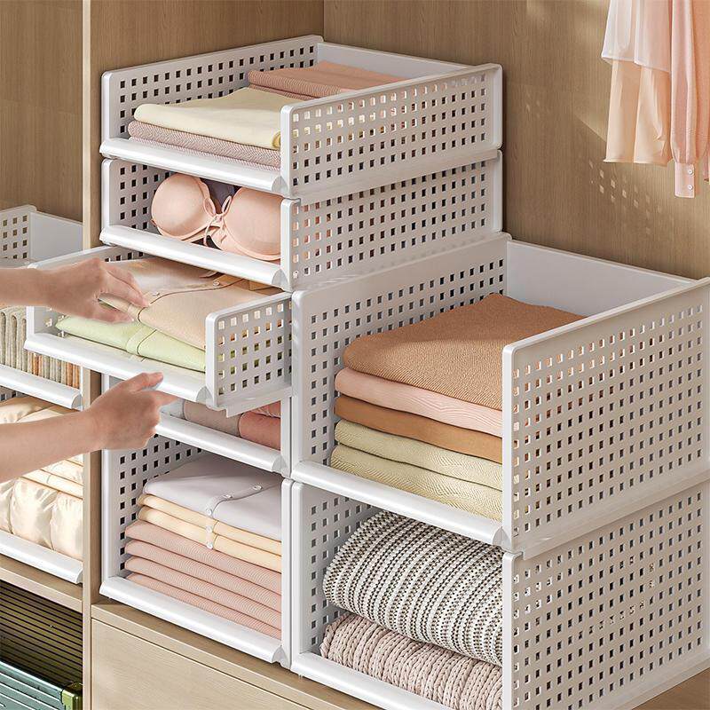 新款家用柜子隔断收纳箱子卧室抽拉式衣柜分层隔板加厚筐