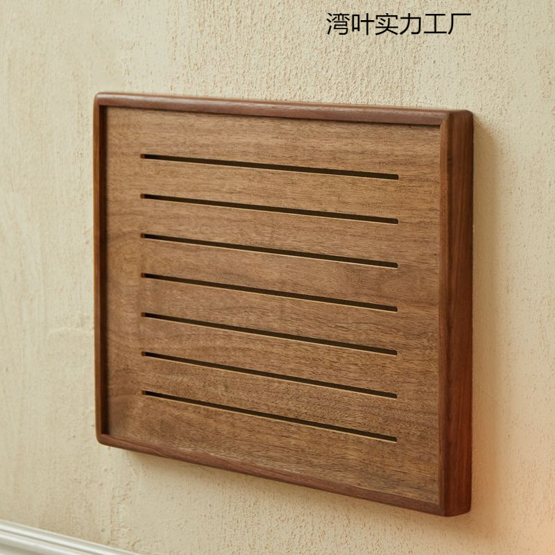 遮挡电表箱装饰画胡桃木网弱电箱盖板多媒体挂画实木电闸配电箱