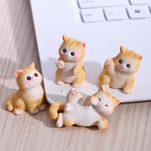 饰工位 猫咪电脑趴趴显示器屏幕小摆件情绪稳定系办公室桌面装