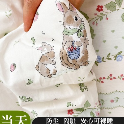 纯棉旅行一次性床单被套枕套四件套床上用品酒店隔脏加厚便携双人