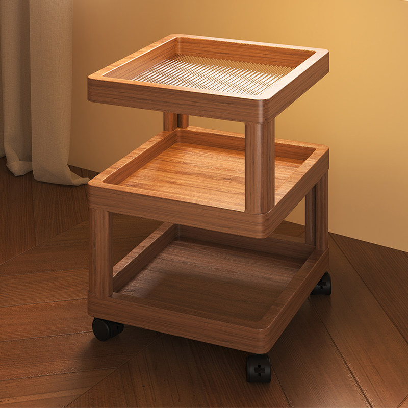 家用储物架客厅简易沙发边几收纳架创意置物架可移动多层落地架子