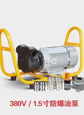 1.5/2寸大流量抽油泵220V380V12V24JV汽油甲醇防爆静音自吸加油泵