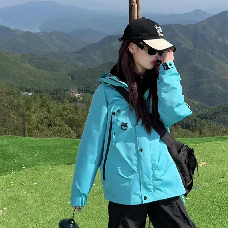 冲锋衣男女三合一2025新款秋冬季外套防风防水可拆卸情侣装两件套