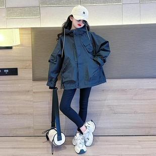 女童春装2025新款外套韩范洋气女孩春秋中大儿童冲锋衣超好看防风