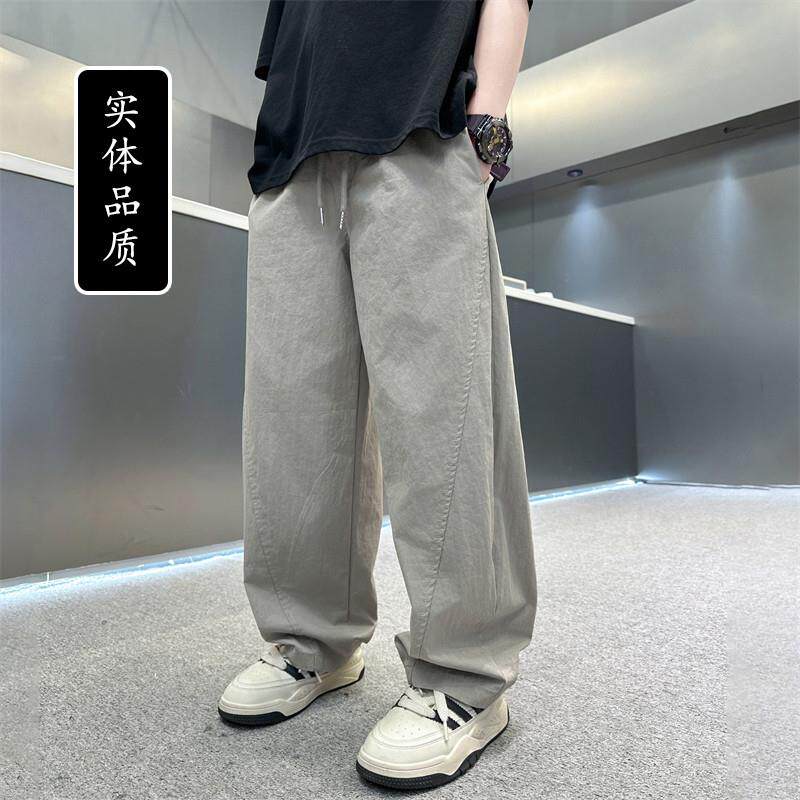 男童裤子夏季薄款2026新款儿童夏款防蚊裤中大童夏装冰丝速干裤潮