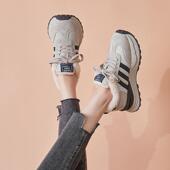 女2024冬季 新款 加绒爆款 羊羔毛阿甘鞋 小个子灰色德训运动老爹鞋 潮