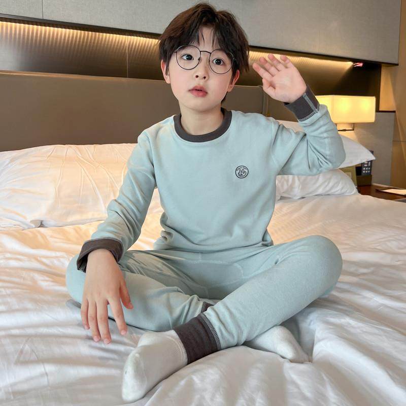 儿童装男童春季秋衣秋裤内衣套装2025新款男孩秋冬款大童保暖睡衣