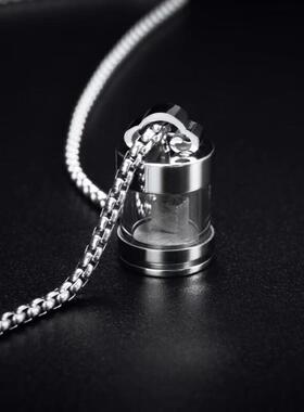 中国航天星域密码Y系列 创意陨石钛钢项链吊坠 潮酷男士饰品礼物