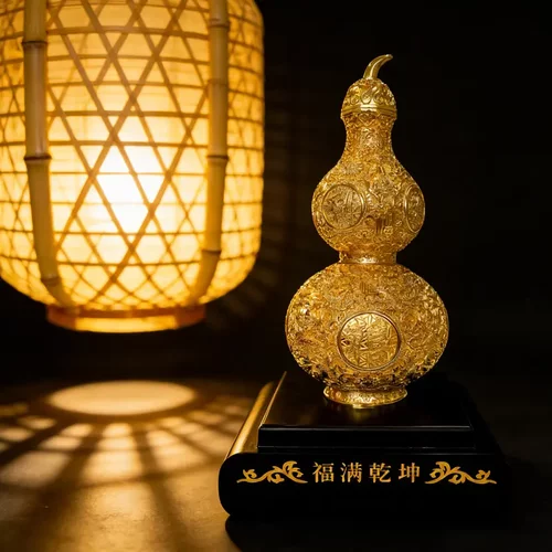 《福满乾坤》花丝葫芦高端轻奢宫廷风家居办公室玄关前台摆件
