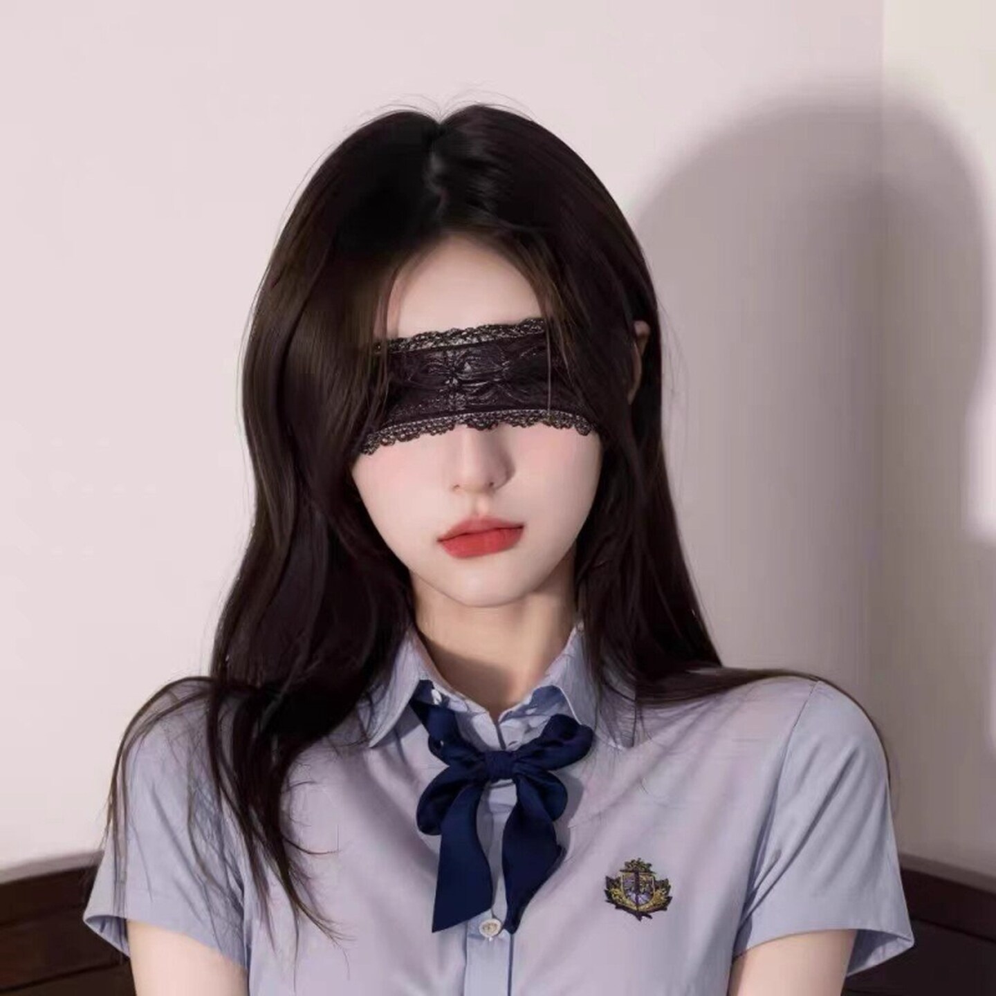 蒙眼丝带眼罩情调蒙眼布条带遮眼丝带蕾丝带拍照舞会派对面纱