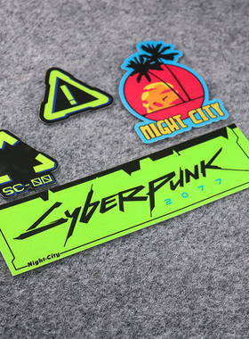 赛博朋克贴纸cyberpunk2077拉杆箱电脑贴纸电动车摩托车反光车贴