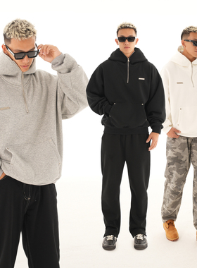 OOTC「头等舱」美式街头帽衫卫衣外套冬新款连帽卫衣宽松套头上衣