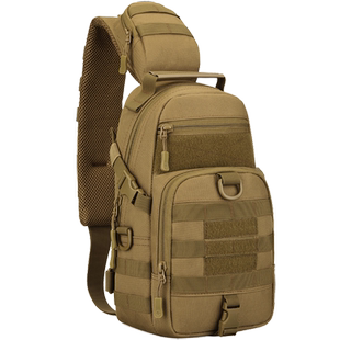 守护者胸包男帆布户外运动战术单肩斜挎包多功能弹弓包钓鱼路亚包