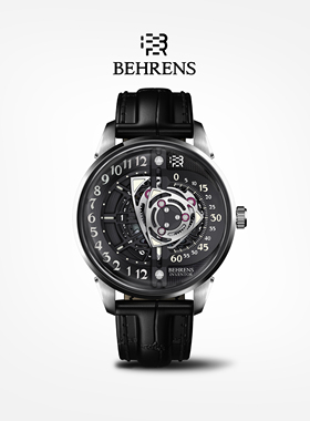 贝伦斯BEHRENS 转子Rotary机械腕表发动机元素国产品牌男款手表