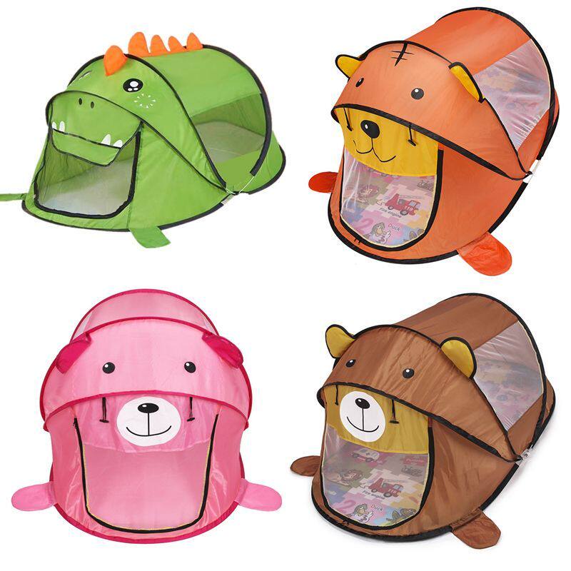 儿童帐篷室内游戏屋免安装折叠户外睡觉防蚊帐老虎恐龙女宝宝男孩