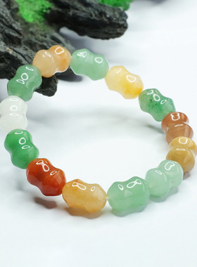 天然东陵玉手串多宝竹节珠手链珠宝男女士复古民族风饰品节日礼物