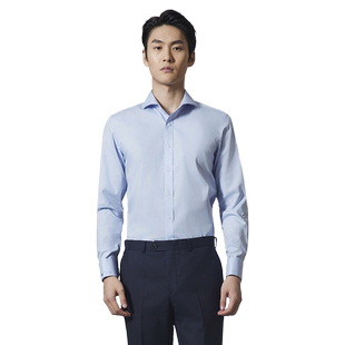 隆庆祥纯棉量身定制男士长袖衬衣高定法式袖衬衫多色可选