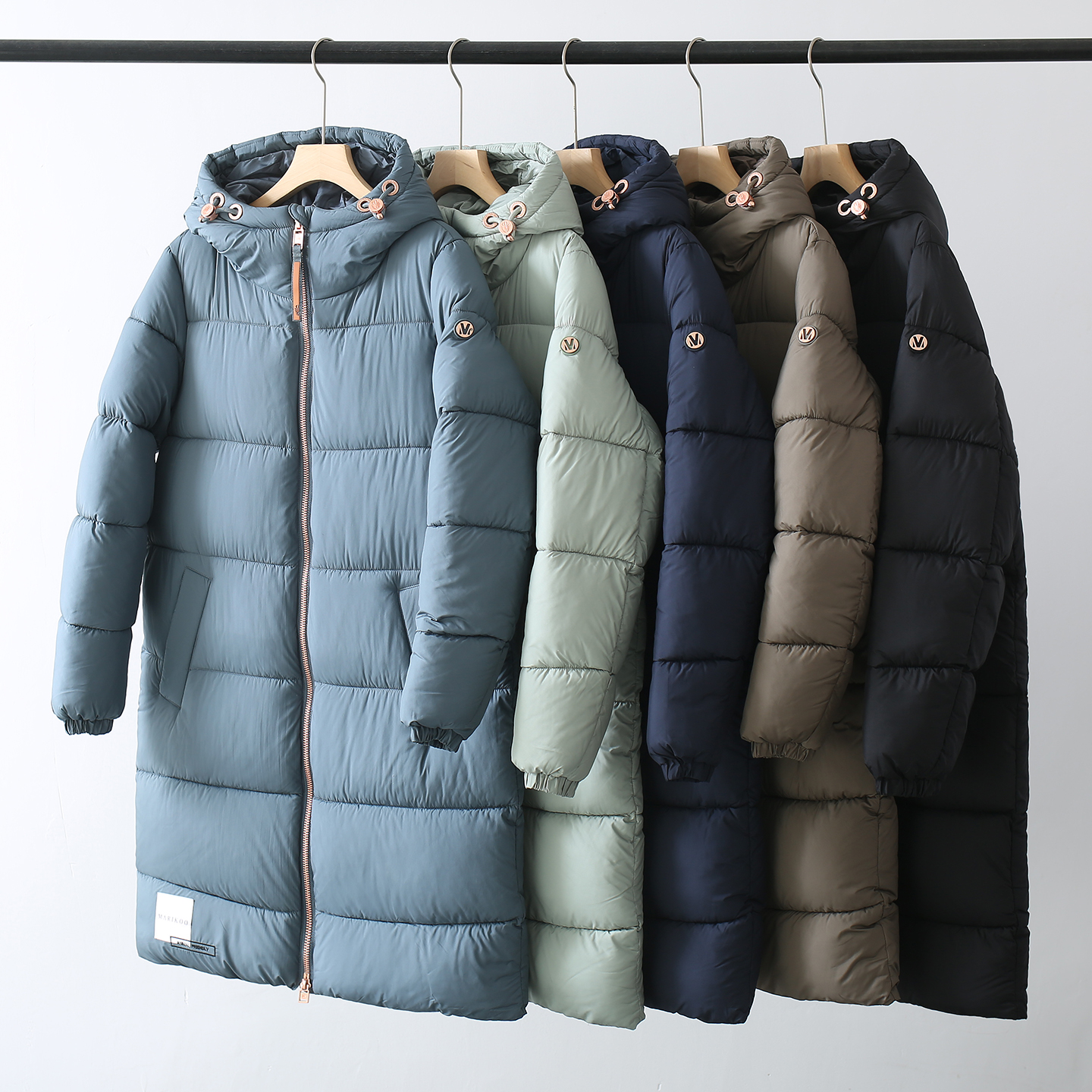 芬兰单!秋冬蓬松保暖多色大被子中长款泡芙棉衣棉服连帽外套女