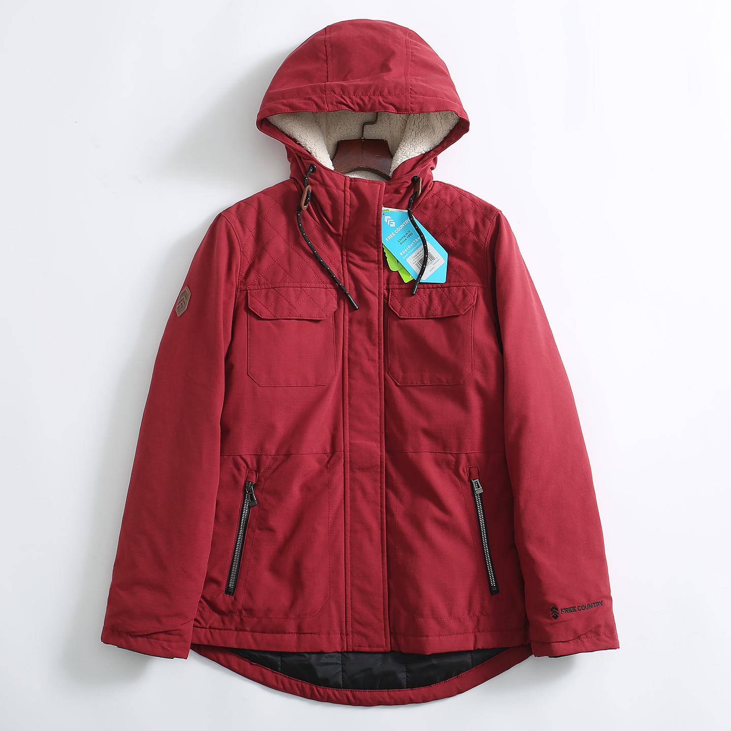 美国单！秋冬户外工装款冲锋衣夹棉加厚保暖连帽棉衣棉服外套女