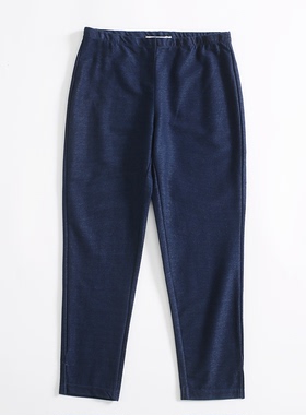 西班牙单！DP20欧！秋季新款松紧高腰仿牛仔九分打底裤可外穿女