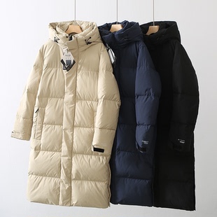 加厚800蓬+90鹅绒+热反射!男女款户外防风雪抗寒连帽长款羽绒服