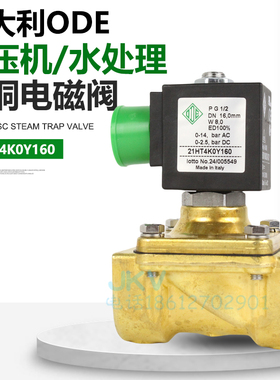 零压启动电磁阀黄铜丝扣两通 21HT4K0Y160现货4分24V