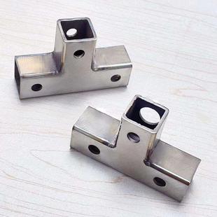 促销加厚不锈钢45方管专用连接件三通转角直通接头货架展架紧固件