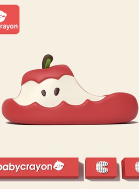 babycrayon儿童拖鞋红苹果女童2025新款夏季可爱防滑EVA外出凉拖