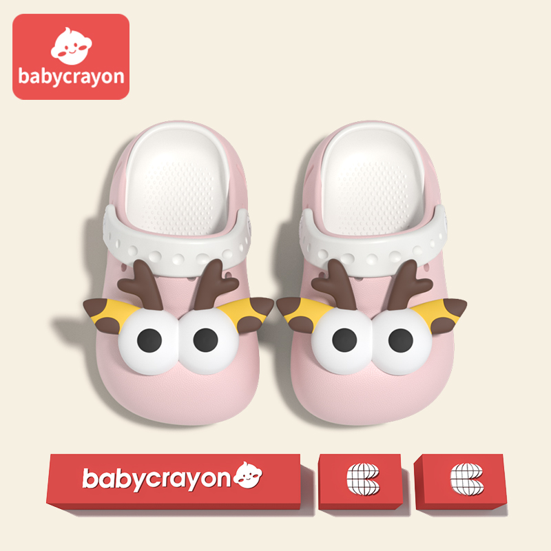 babycrayon小鹿拖鞋儿童外穿