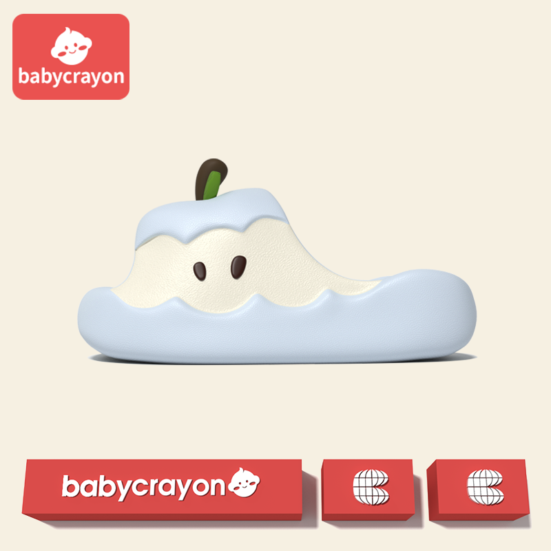 babycrayon儿童拖鞋男童卡通苹果