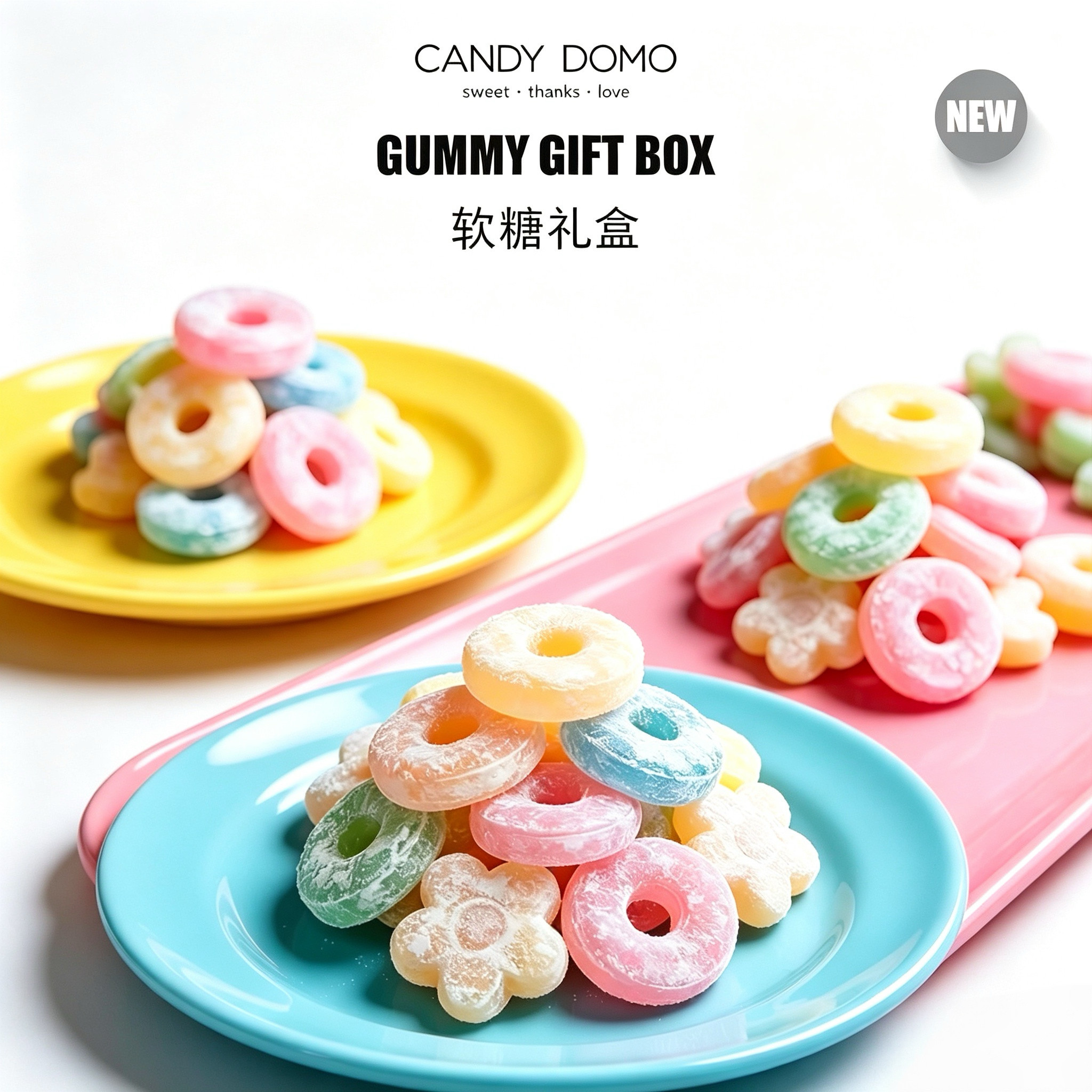 CANDYDOMO创意手工软糖礼盒水果味糖果儿童生日节日送女友礼物