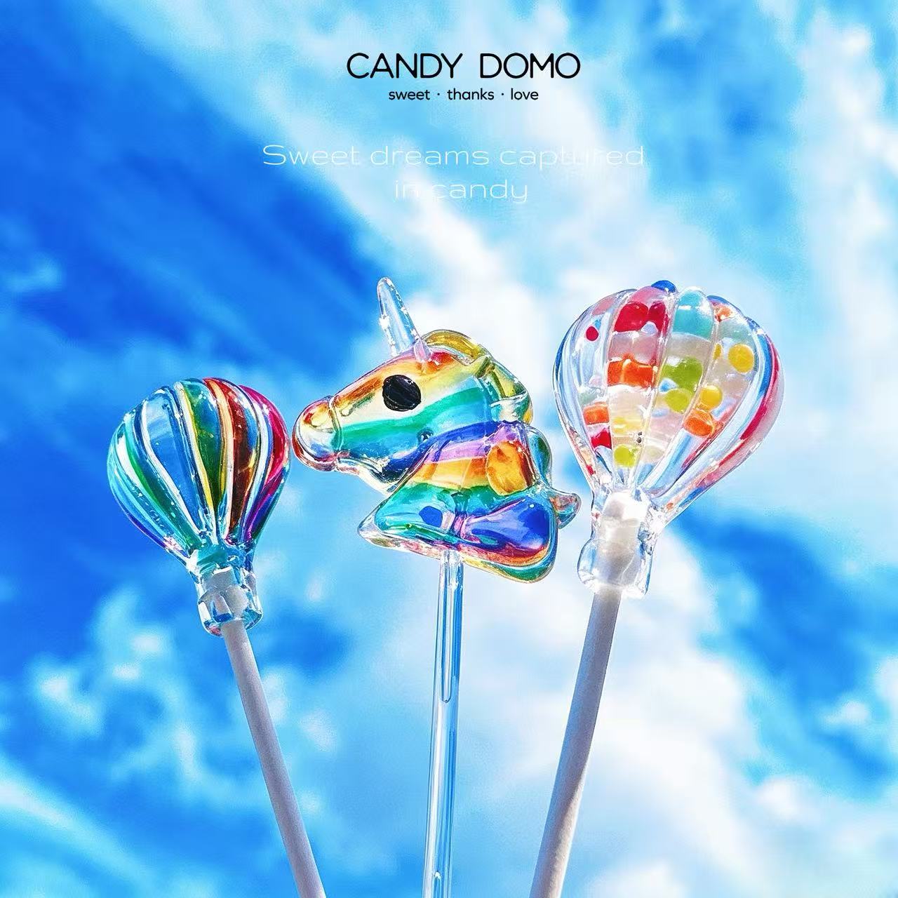 CANDYDOMO手工创意告白气球棒棒糖儿童水果味糖果零食节日礼物