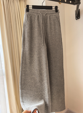 妈妈裤阔腿运动卫裤女秋冬季2026新款宽松显瘦百搭直筒休闲长裤子